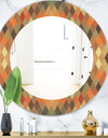 Triangular Colourfields 30 - Modern Mirror - Oval or Round Wall Mirror