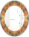 Triangular Colourfields 30 - Modern Mirror - Oval or Round Wall Mirror