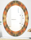 Triangular Colourfields 30 - Modern Mirror - Oval or Round Wall Mirror