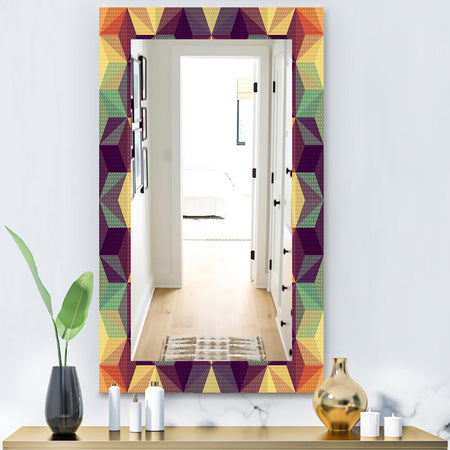 Triangular Colourfields 31 - Modern Mirror - Vanity Mirror