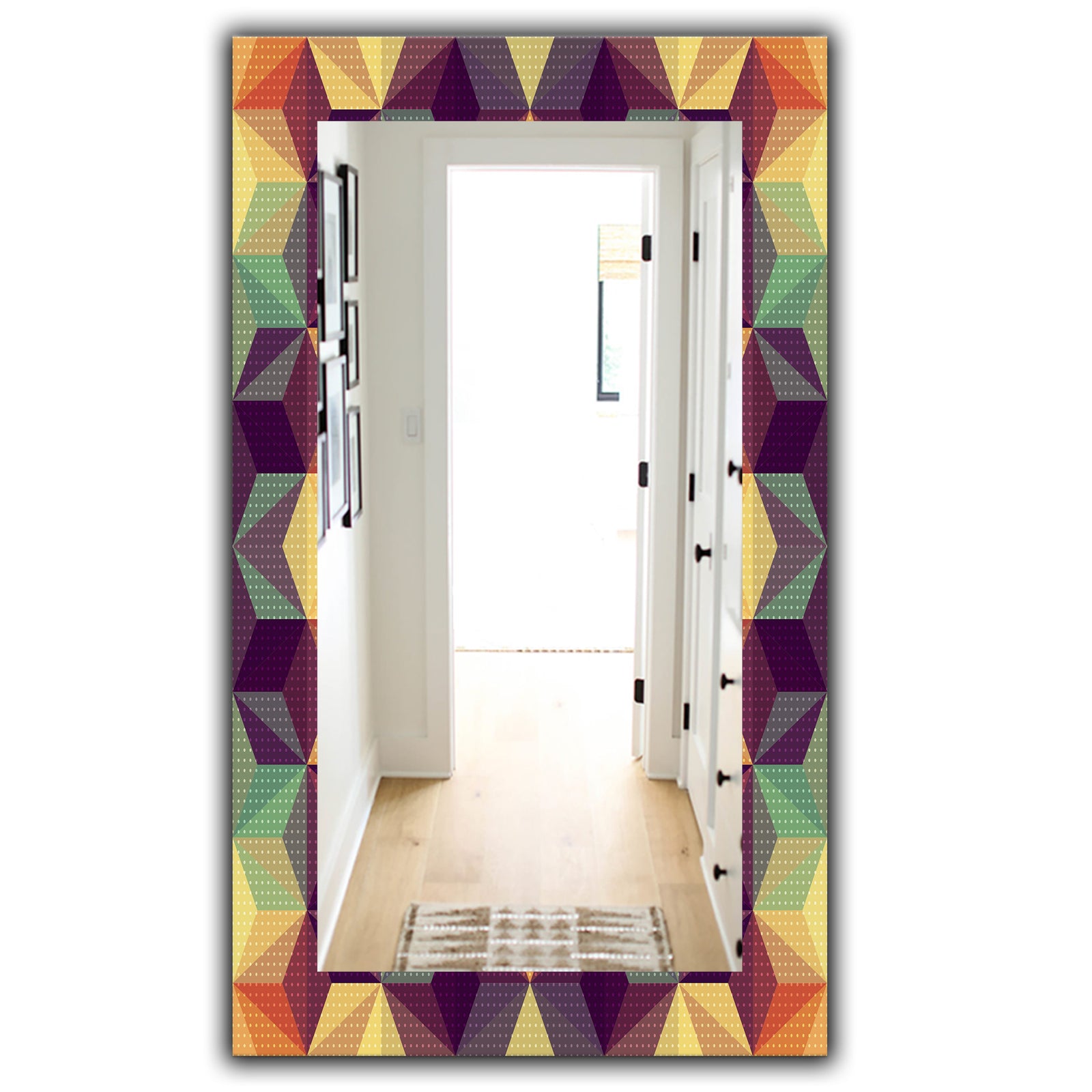 Triangular Colourfields 31 - Modern Mirror - Vanity Mirror