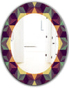 Triangular Colourfields 31 - Modern Mirror - Oval or Round Wall Mirror