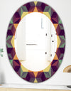 Triangular Colourfields 31 - Modern Mirror - Oval or Round Wall Mirror