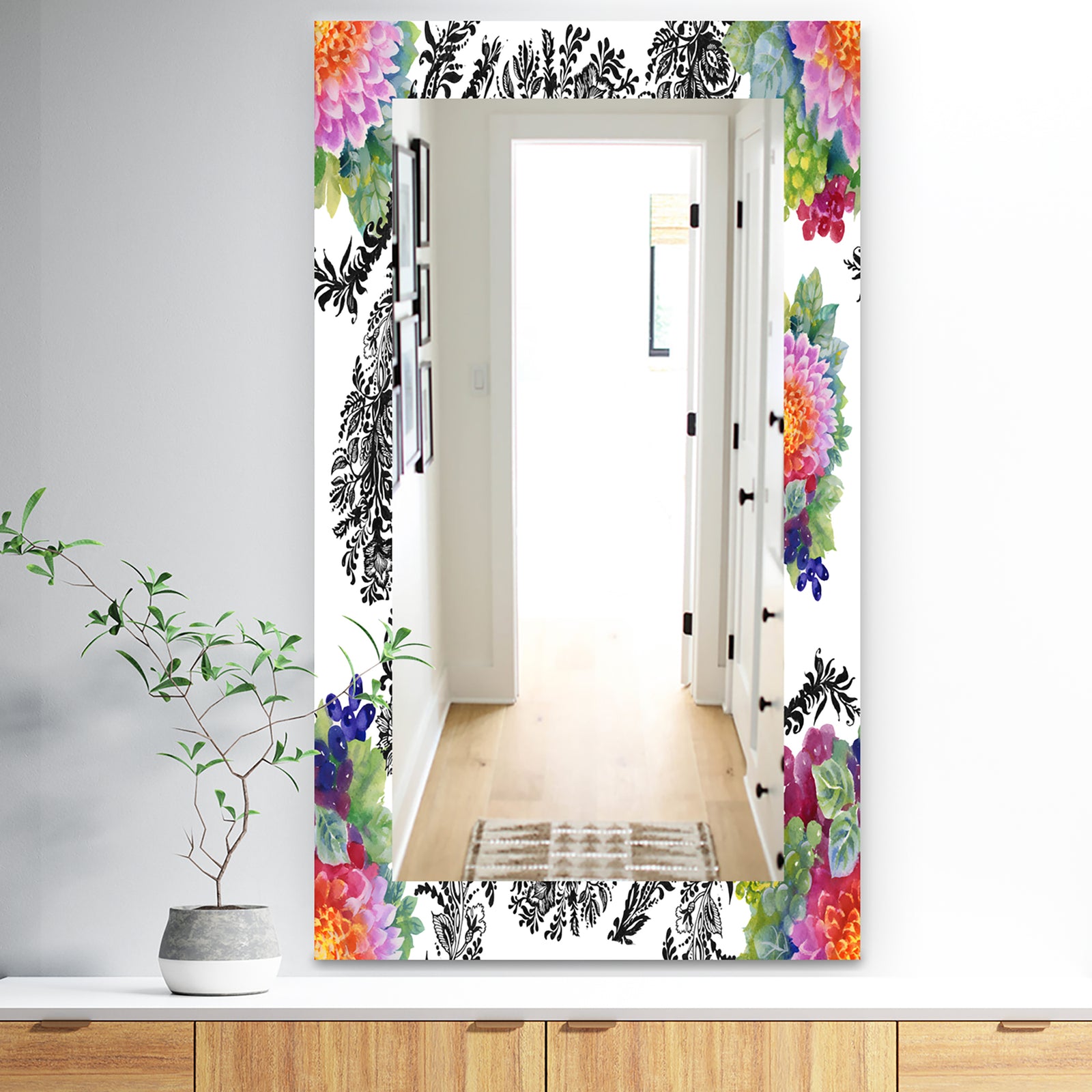 Pink Blossom 35 - Traditional Mirror - Wall Mirror