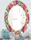 Pink Blossom 36 - Traditional Mirror - Oval or Round Wall Mirror