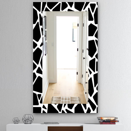 Black & White 6 - Mid-Century Modern Mirror - Wall Mirror