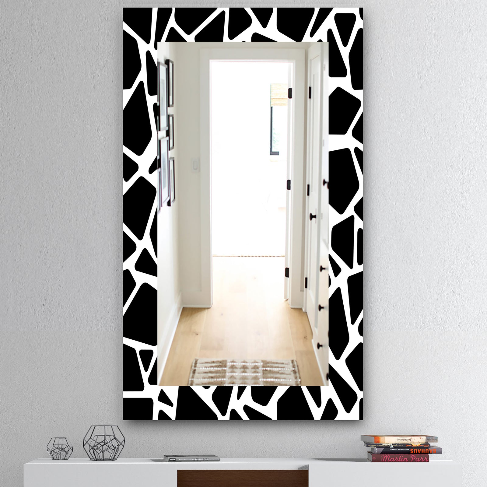 Black & White 6 - Mid-Century Modern Mirror - Wall Mirror