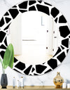 Black & White 6 - Mid-Century Modern Mirror - Oval or Round Wall Mirror