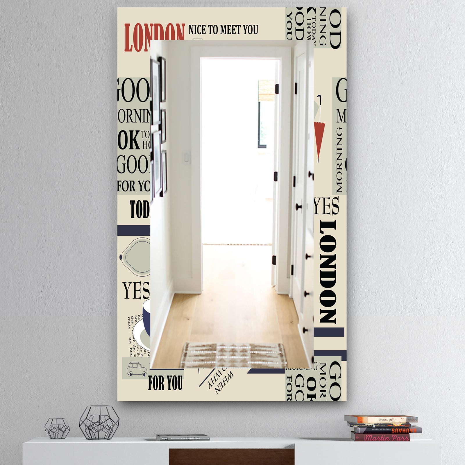 Retro London Good Morning - Mid-Century Mirror - Frameless Wall Mirror