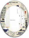 Retro London Good Morning - Mid-Century Mirror - Frameless Oval or Round Wall Mirror