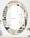Retro London Good Morning - Mid-Century Mirror - Frameless Oval or Round Wall Mirror