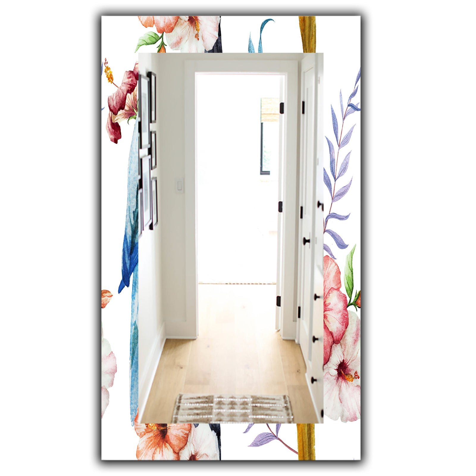 Pink Blossom 38 - Bohemian and Eclectic Mirror - Vanity Mirror