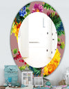 Flower With Little Red Berries - Traditional Mirror - Oval or Round Wall Mirror