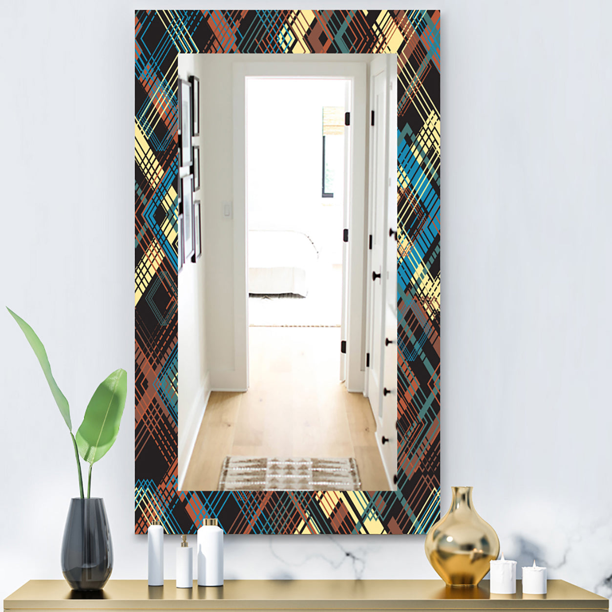 Obsidian Impressions 9 - Bohemian and Eclectic Mirror - Modern Wall Mirror