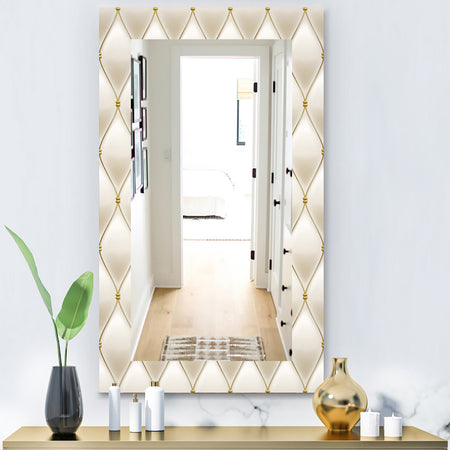 Fancy Leather Sofa - Bohemian and Eclectic Mirror - Vanity Mirror