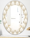 Fancy Leather Sofa - Bohemian and Eclectic Mirror - Oval or Round Wall Mirror