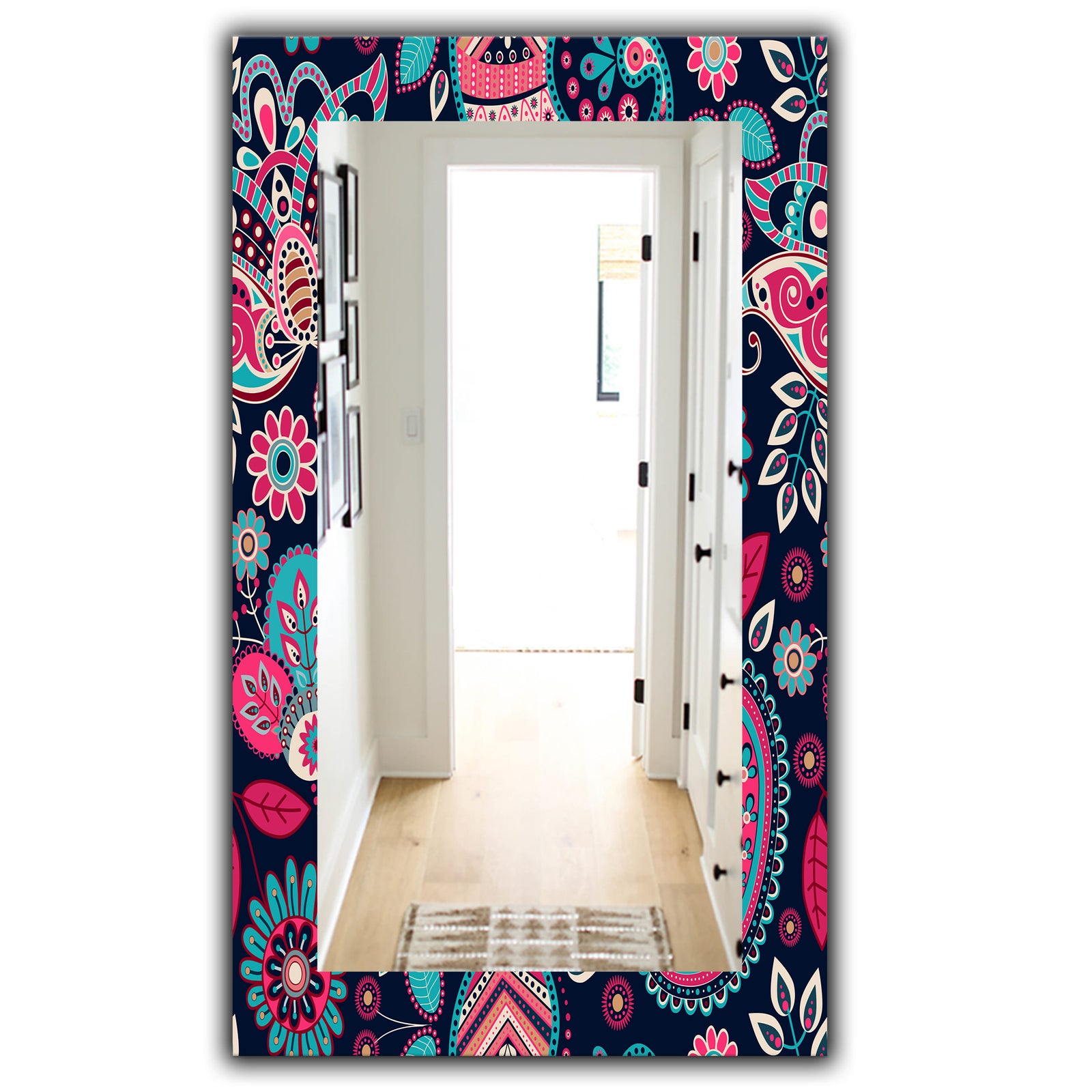 Obsidian Bloom 18 - Bohemian and Eclectic Mirror - Vanity Mirror