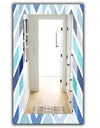 Porch & Den 'Retro Dotted Blue Wave Pattern - Mirror