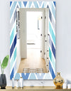 Porch & Den 'Retro Dotted Blue Wave Pattern - Mirror