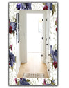 Red Peonies and Pansies Flowers - Traditional Mirror - Wall Mirror