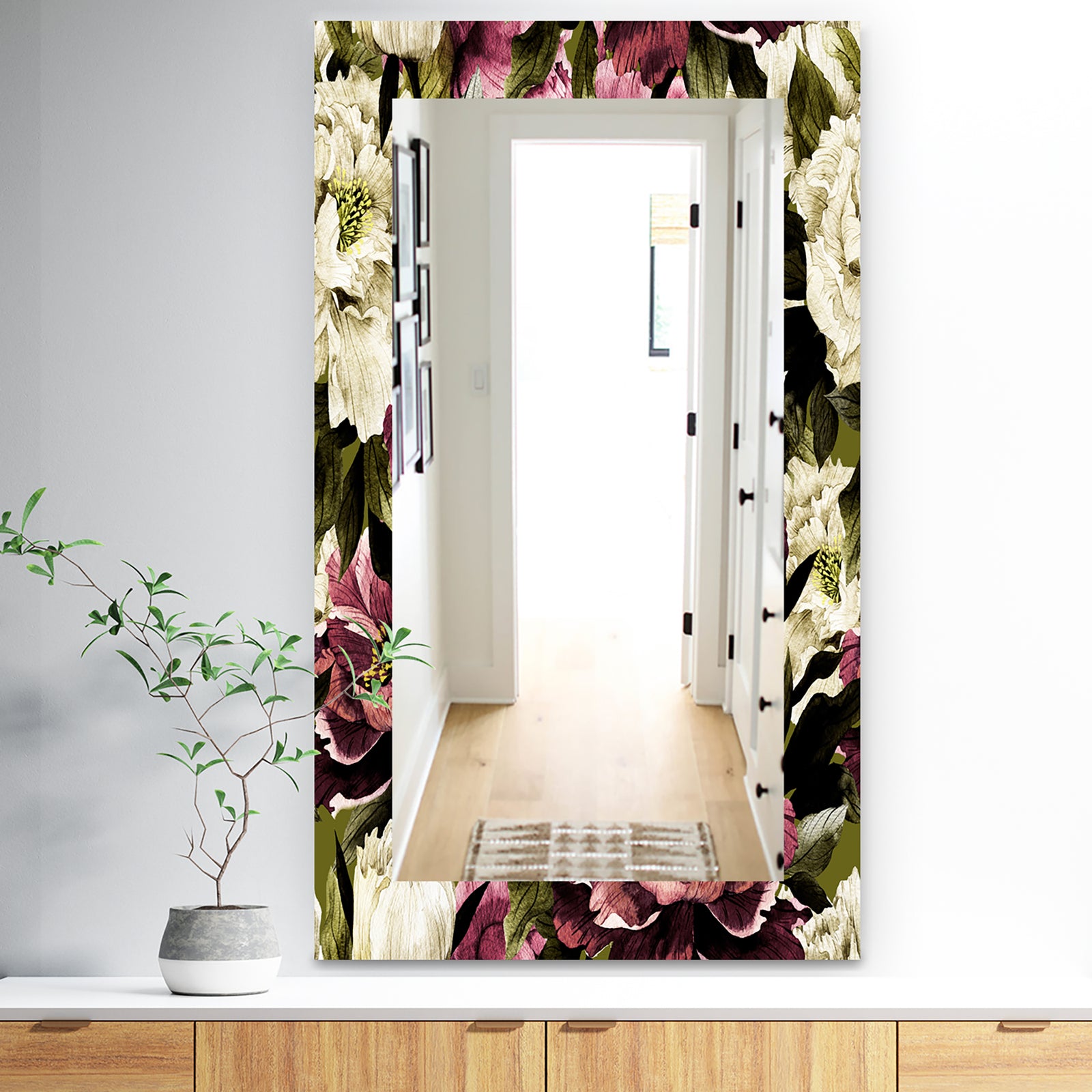 Obsidian Bloom 19 - Traditional Mirror - Wall Mirror
