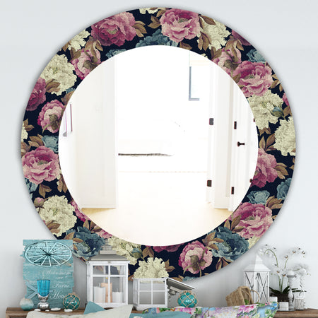 Obsidian Bloom 20 - Traditional Mirror - Oval or Round Wall Mirror