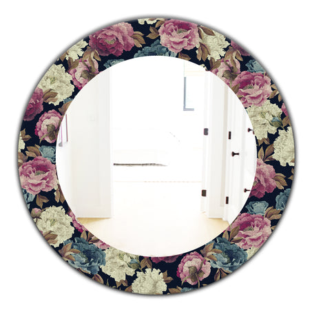 Obsidian Bloom 20 - Traditional Mirror - Oval or Round Wall Mirror