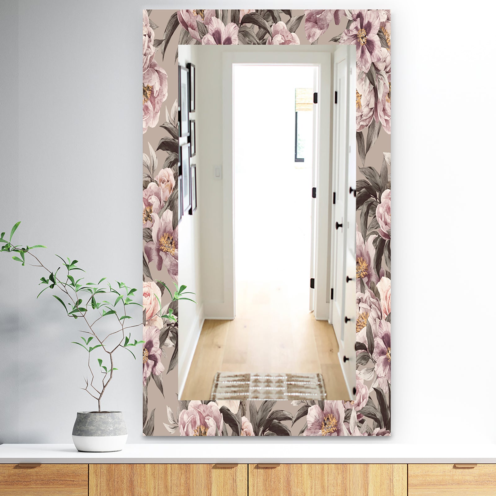 Obsidian Bloom 21 - Traditional Mirror - Vanity Mirror