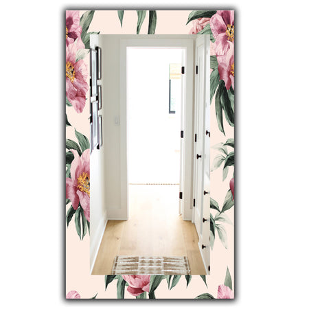 Pink Blossom 40 - Traditional Mirror - Vanity Mirror