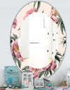 Pink Blossom 40 - Traditional Mirror - Oval or Round Wall Mirror