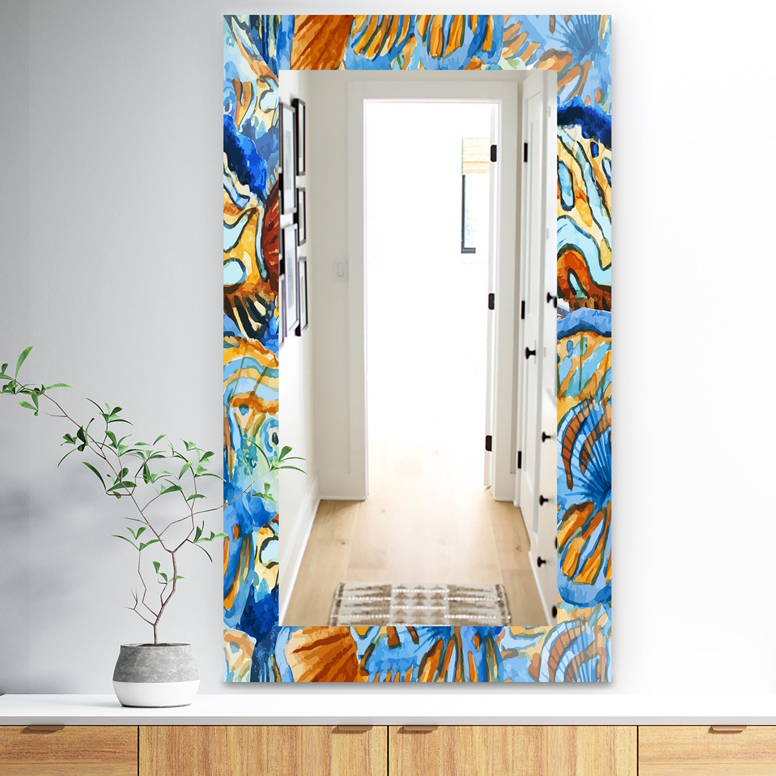 Orange and Blue Fishes - Traditional Mirror - Wall Mirror