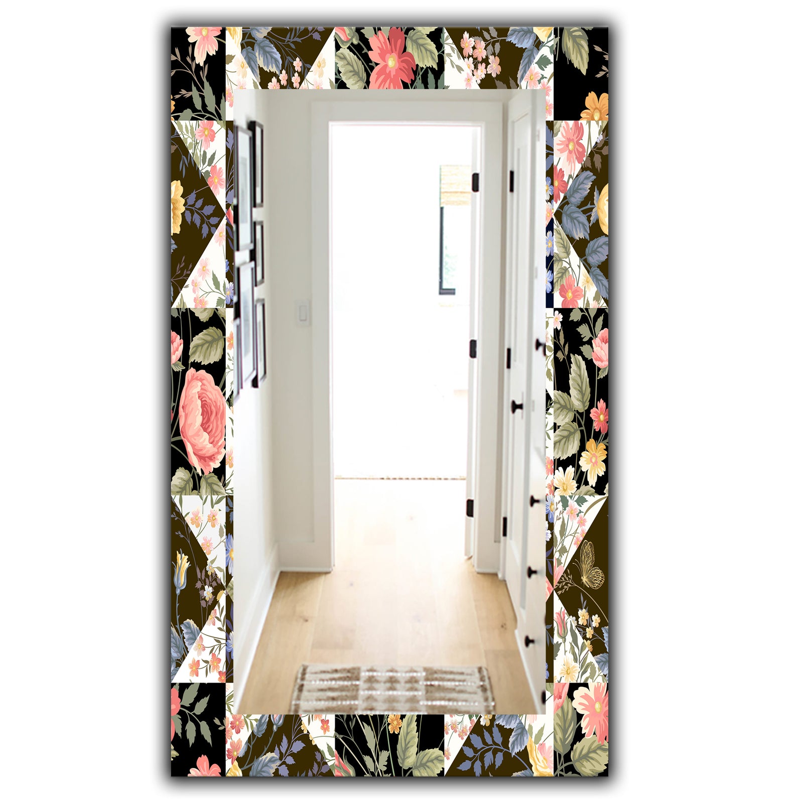 Obsidian Bloom 22 - Traditional Mirror - Wall Mirror