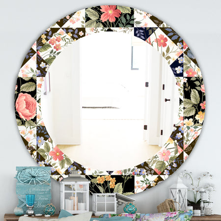 Obsidian Bloom 22 - Traditional Mirror - Oval or Round Wall Mirror