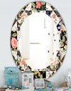 Obsidian Bloom 22 - Traditional Mirror - Oval or Round Wall Mirror