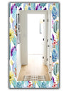 Blossoming Cactus With Tropical Flower - Bohemian and Eclectic Mirror - Vanity Mirror