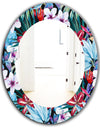 Obsidian Bloom 23 - Bohemian and Eclectic Mirror - Oval or Round Wall Mirror