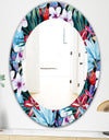 Obsidian Bloom 23 - Bohemian and Eclectic Mirror - Oval or Round Wall Mirror