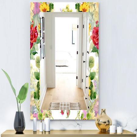 Pink Blossom 43 - Bohemian and Eclectic Mirror - Wall Mirror