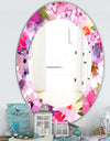 Pink Blossom 44 - Traditional Mirror - Oval or Round Wall Mirror