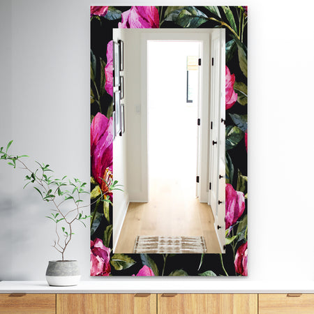 Obsidian Bloom 25 - Traditional Mirror - Wall Mirror