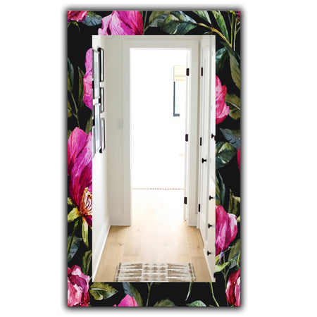 Obsidian Bloom 25 - Traditional Mirror - Wall Mirror
