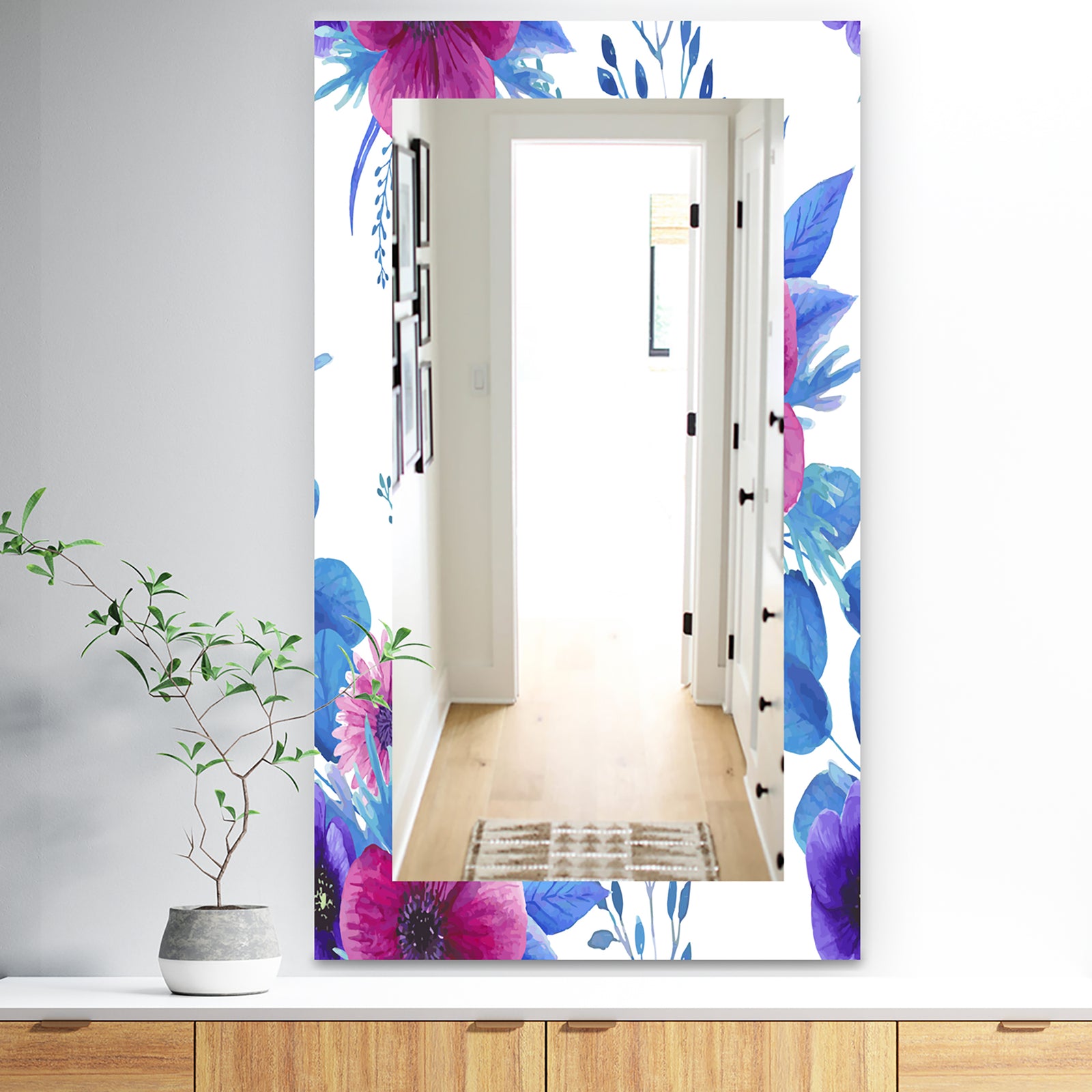 Pink Blossom 45 - Traditional Mirror - Wall Mirror