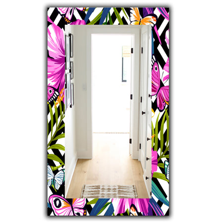 Pink Blossom 46 - Bohemian and Eclectic Mirror - Vanity Mirror