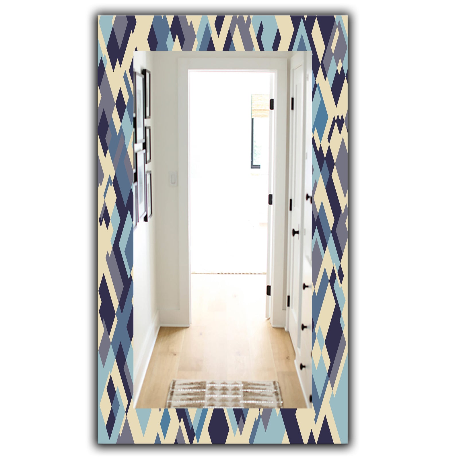 Triangular Colourfields 32 - Modern Mirror - Wall Mirror