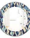 Triangular Colourfields 32 - Modern Mirror - Oval or Round Wall Mirror
