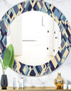 Triangular Colourfields 32 - Modern Mirror - Oval or Round Wall Mirror