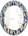 Triangular Colourfields 32 - Modern Mirror - Oval or Round Wall Mirror