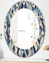 Triangular Colourfields 32 - Modern Mirror - Oval or Round Wall Mirror