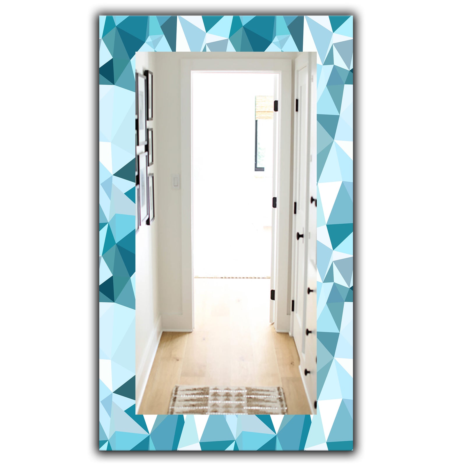 Triangular Colourfields 33 - Mid-Century Mirror - Wall Mirror