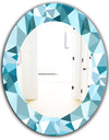 Triangular Colourfields 33 - Mid-Century Mirror - Oval or Round Wall Mirror
